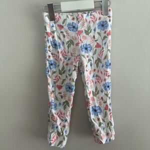 Carter's 12m multicoloured Floral Print Leggings - Blue, Pink, Green on White